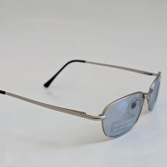NWT Vintage 90's Small Rectangle Metal Sport Sunglasses (S.Silver) - Picture 2 of 5